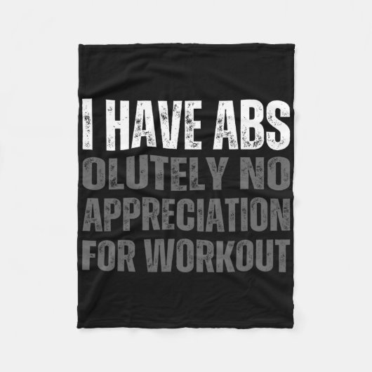 Grappige Abs Humor Fleece Deken (Voorkant)