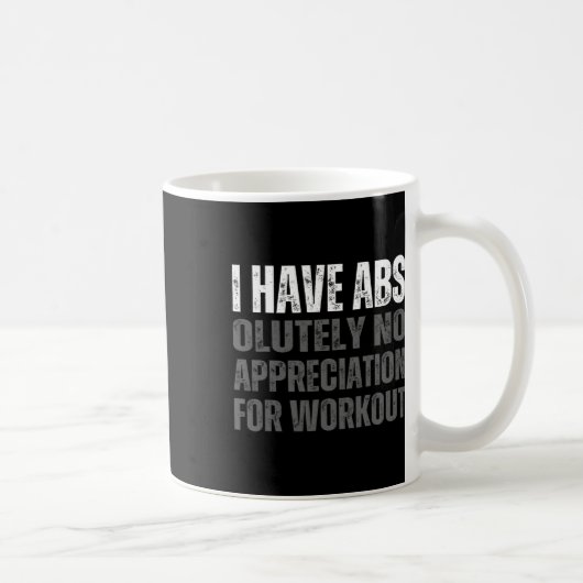 Grappige Abs Humor Koffiemok (Rechts)
