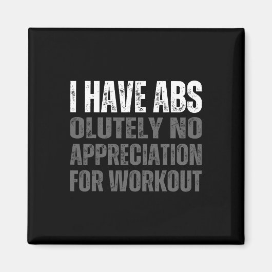 Grappige Abs Humor Magneet (Voorkant)