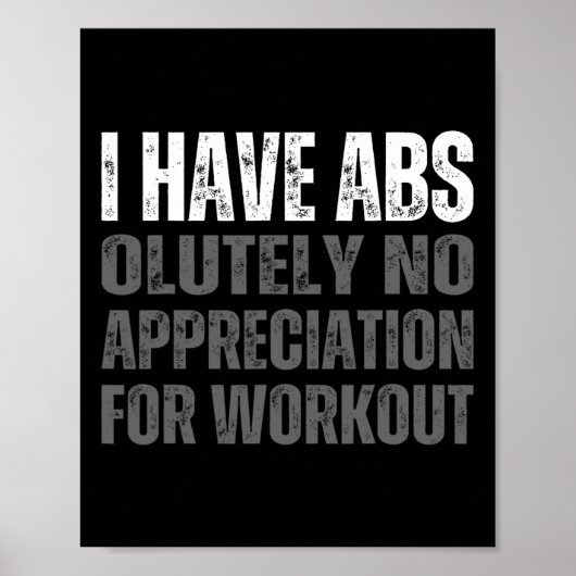 Grappige Abs Humor Poster (Voorkant)