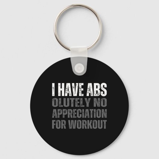Grappige Abs Humor Sleutelhanger (Voorkant)