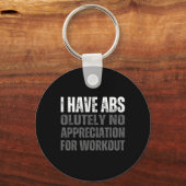 Grappige Abs Humor Sleutelhanger (Voorkant)