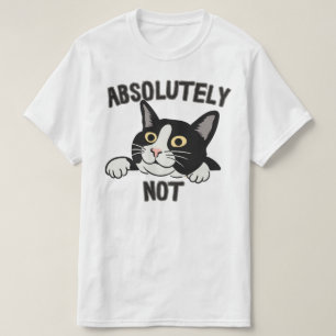 Grappige absoluut geen zwarte kat illustratie t-shirt