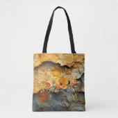 Grappige Abstracte bloemenherfst Tote Bag (Voorkant)