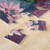 Grappige Abstracte eenhoorn en vetplanten Legpuzzel (Zijkant)