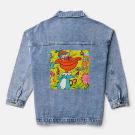 Grappige Abstracte Krokodil  Denim Jacket