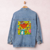 Grappige Abstracte Krokodil Denim Jacket (Hangar)