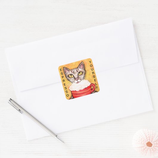 Grappige Abyssinische Kat Collectie Stickers (Envelop)