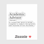 Grappige Academic Advisor Definition Sticker (Vel)