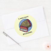 Grappige accordeon ronde sticker (Envelop)