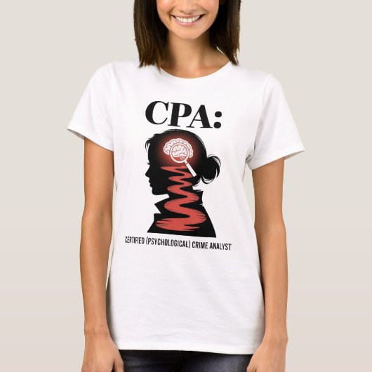 Grappige Accountant CPA Gecertificeerd Misdaadanal T-shirt (Voorkant)
