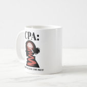Grappige Accountant CPA Ware Misdaad Analist Mok (Voorkant links)