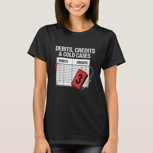 Grappige Accountant CPA Ware Misdaadverhalen T-shirt (Voorkant)