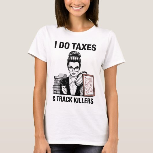 Grappige Accountant CPA Ware Misdaadverslaafde T-shirt (Voorkant)