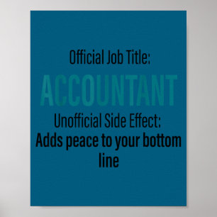 Grappige accountant definitie accountancy kantoor poster