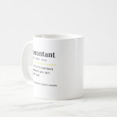 Grappige Accountant Definitie Cadeau Koffiemok (Voorkant links)
