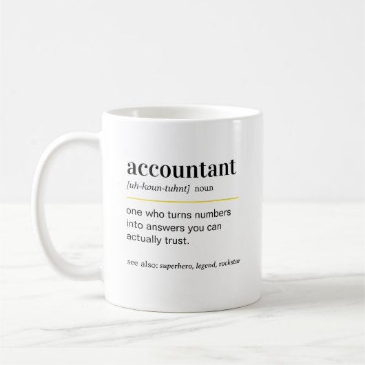 Grappige Accountant Definitie Cadeau Koffiemok (Links)
