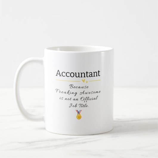 Grappige Accountant Functie Koffie Mok (Links)