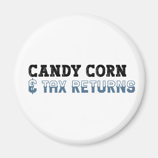 Grappige accountant Halloween - Candy Corn Magneet (Voorkant)