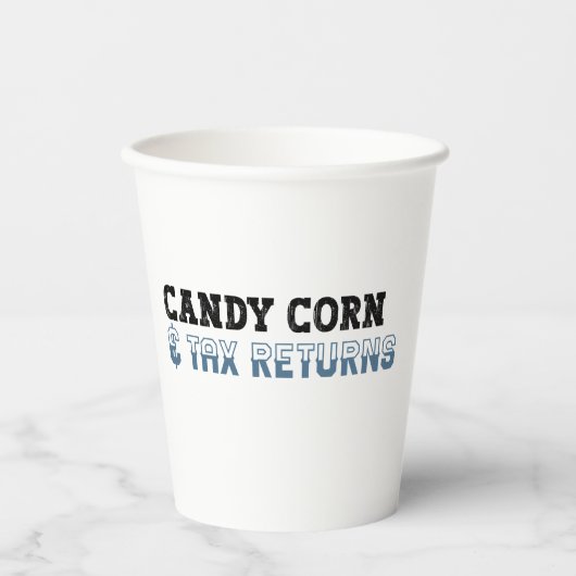 Grappige accountant Halloween - Candy Corn Papieren Bekers (Voorkant)