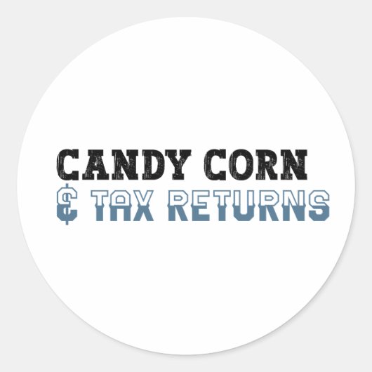 Grappige accountant Halloween - Candy Corn Ronde Sticker (Voorkant)