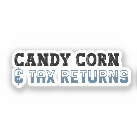 Grappige accountant Halloween - Candy Corn Sticker (Voorkant)