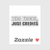 Grappige accountant Halloween - Zero Tricks Sticker (Vel)