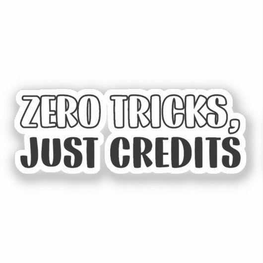 Grappige accountant Halloween - Zero Tricks Sticker (Voorkant)