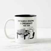 Grappige Accountant Kat Gestrest Meme Mok (Links)
