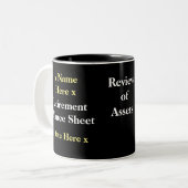 Grappige Accountant Retirement Gift Idee Naam toev Tweekleurige Koffiemok (Voorkant links)