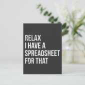 Grappige Accountant Spreadsheet Grap Accounting Briefkaart (Staand voorkant)