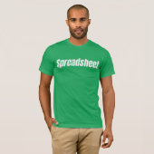 Grappige Accountant - Spreadsheet T-shirt (Voorkant volledig)