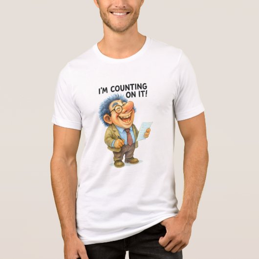 Grappige accountant Troll Office Humor Tri-Blend Shirt (Voorkant)