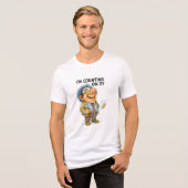 Grappige accountant Troll Office Humor Tri-Blend Shirt (Voorkant volledig)