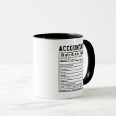Grappige Accountant Voedingsfeiten Financiën Staf Mok (Voorkant rechts)