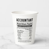 Grappige accountant Voedingsfeiten Papieren Bekers (Achterkant)