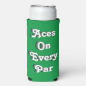 Grappige "Aces on Every Par." St. Patrick's Day Go Seltzer Blikjeskoeler (Seltzer Voorkant)