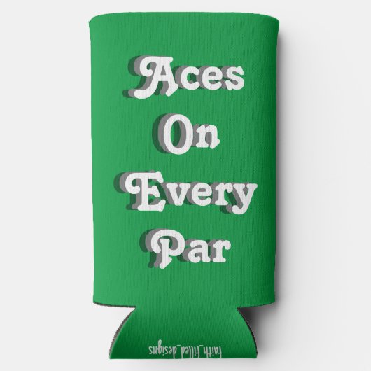 Grappige "Aces on Every Par." St. Patrick's Day Go Seltzer Blikjeskoeler (Achterkant)