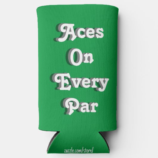 Grappige "Aces on Every Par." St. Patrick's Day Go Seltzer Blikjeskoeler (Voorkant)