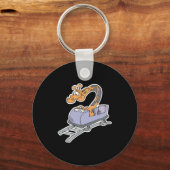 grappige achtbaan giraffe sleutelhanger (Voorkant)