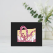 Grappige Achtbaan Pretpark Cadeau Briefkaart (Staand voorkant)