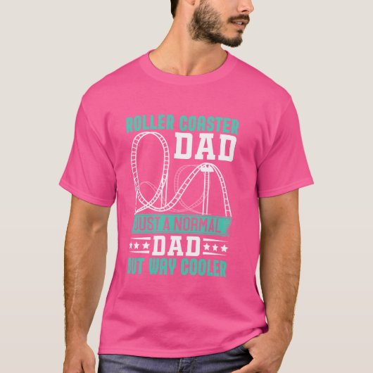 Grappige achtbaan vader themapark achtbaan t-shirt (Voorkant)