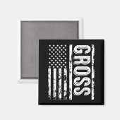 Grappige achternaam grap last name team Gross fami Magneet (Voorkant / Achterkant)