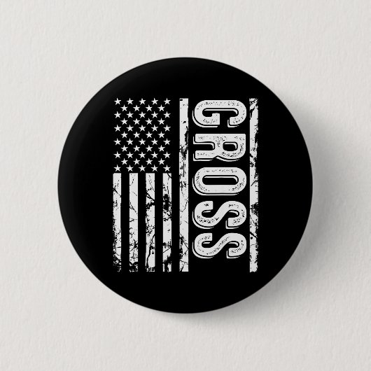 Grappige achternaam Gross familienaam team Gross F Ronde Button 5,7 Cm (Voorkant)