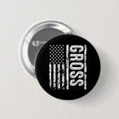 Grappige achternaam Gross familienaam team Gross F Ronde Button 5,7 Cm (Voorkant /achterkant)