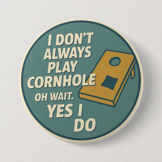 Grappige achtertuin spel enthousiast Cornhole spel Ronde Button 7,6 Cm (Voorkant)