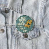 Grappige achtertuin spel enthousiast Cornhole spel Ronde Button 7,6 Cm (In situ)