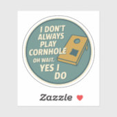 Grappige achtertuin spel enthousiast cornhole spel sticker (Vel)