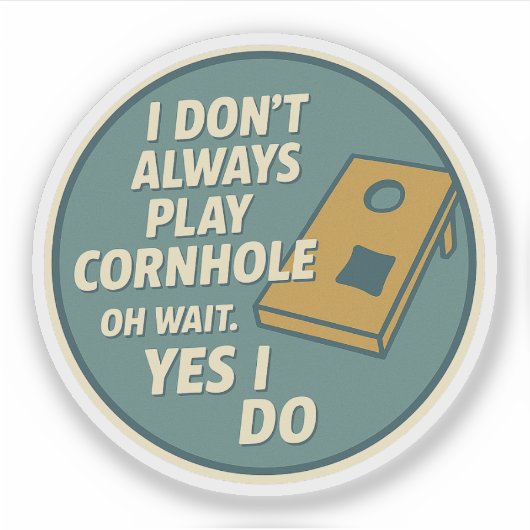 Grappige achtertuin spel enthousiast cornhole spel sticker (Voorkant)