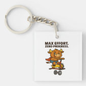 Grappige Acryl Sleutelhanger – Bullio Gym Humor (voorkant)